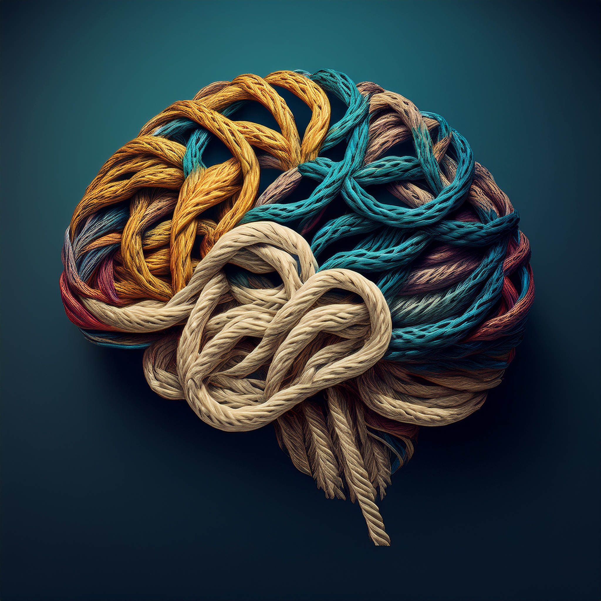 Firefly A human brain made out of different ropes 58935